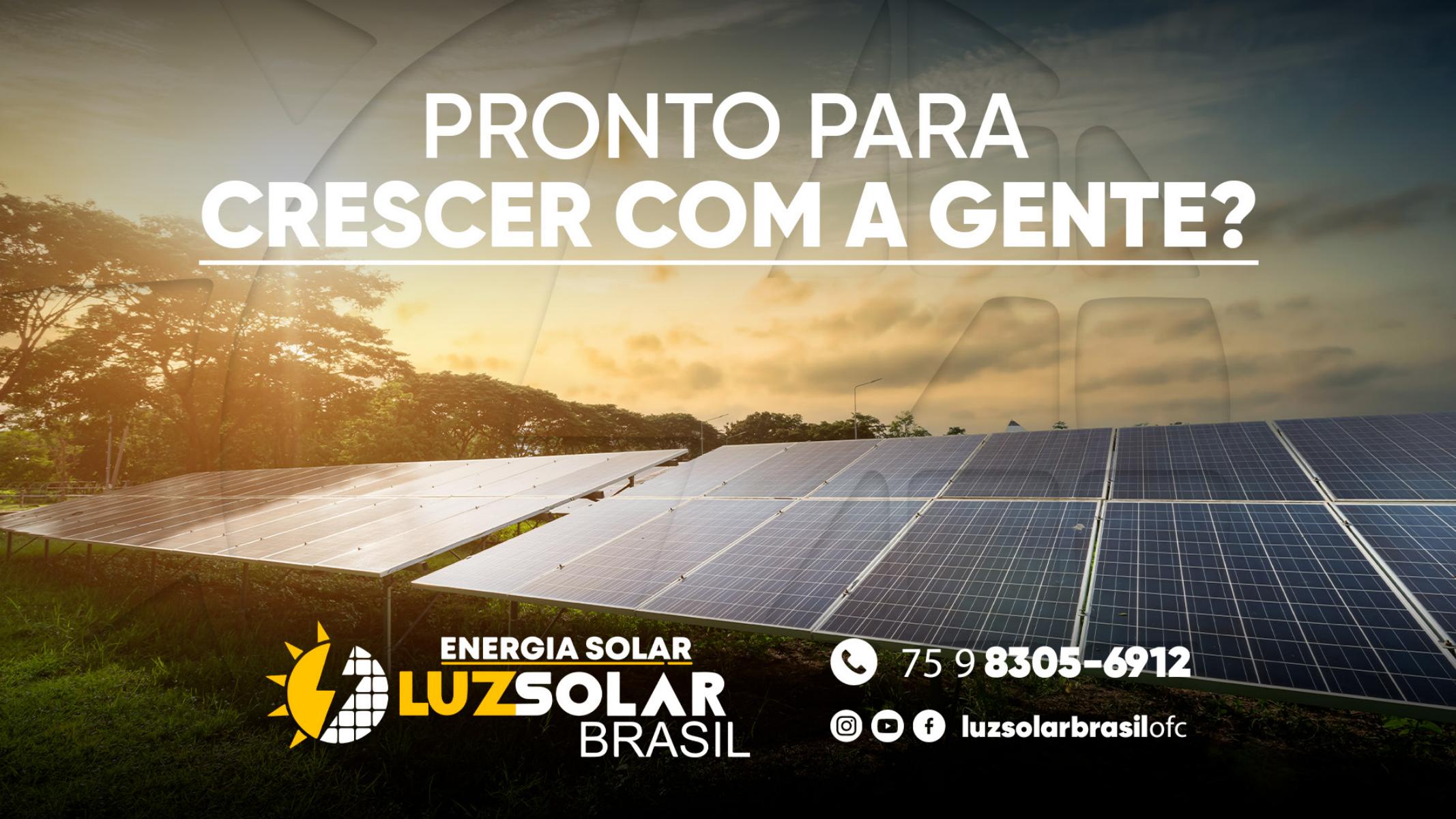 Painéis solares da Luz Solar Brasil