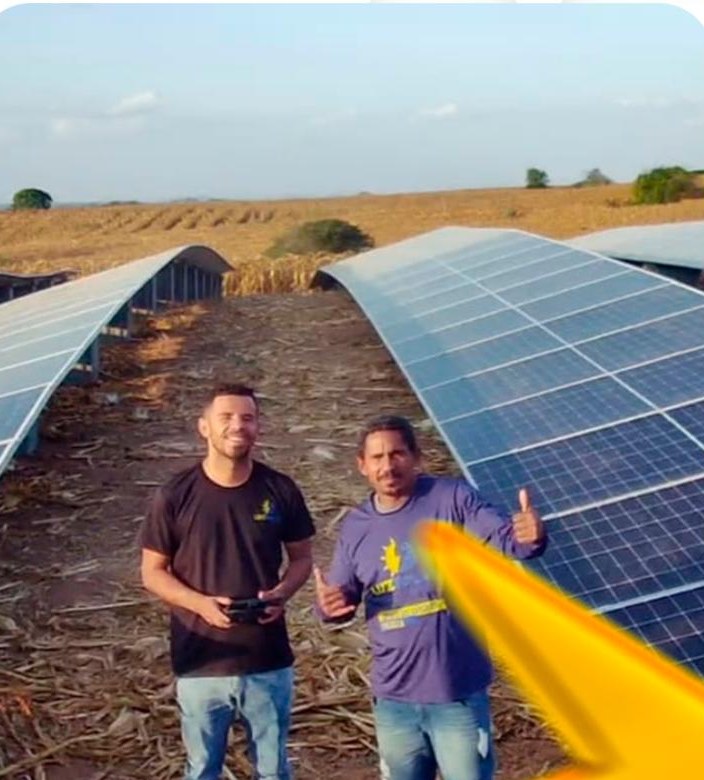 Painéis solares instalados